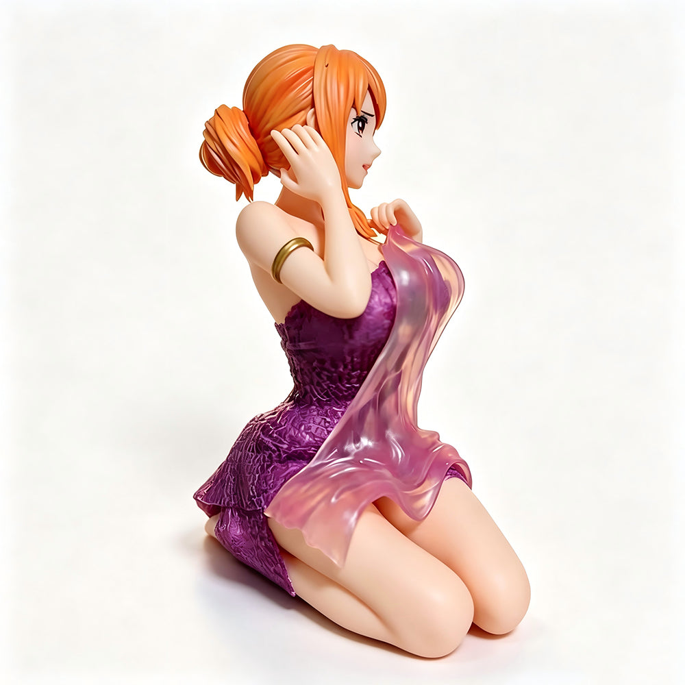 Sitting Nami figure from the Zou Arc, white background