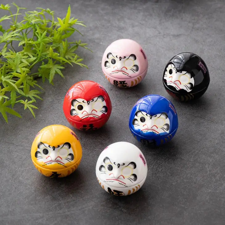 Black Ceramic Daruma Doll Ball