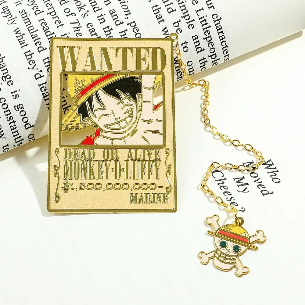 Luffy Wanted Anime Bookmark