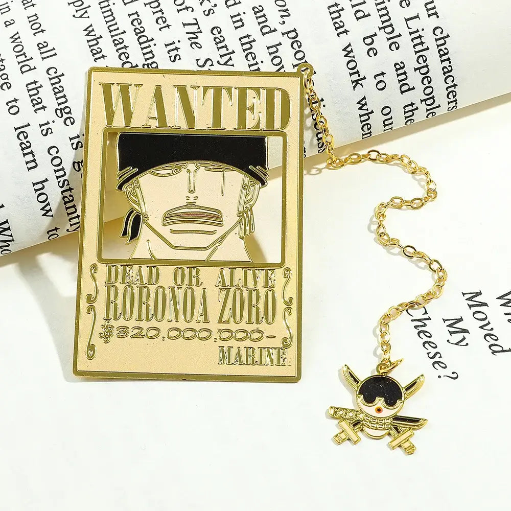 Zoro Wanted Anime Bookmark