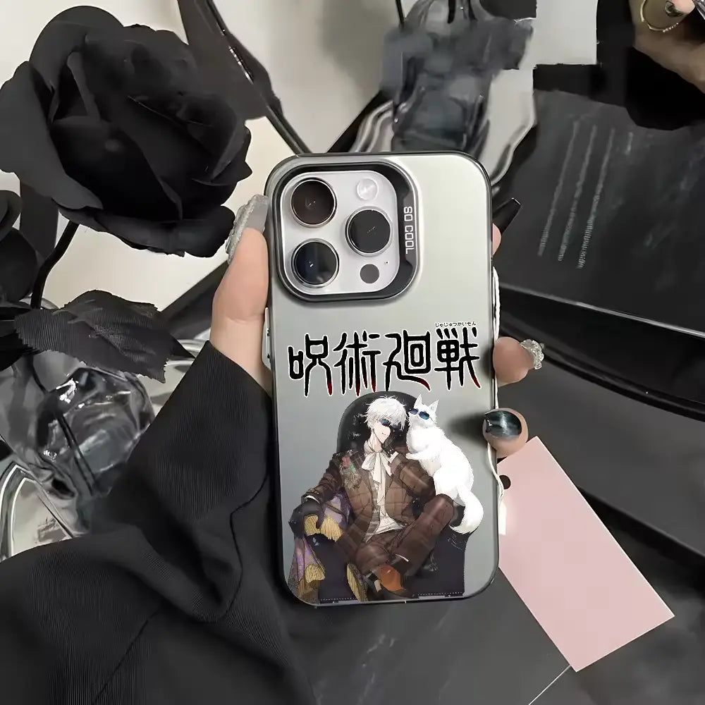 Gojo With Cat Manga iPhone Anime Phone Case JAPAN BOX Gojo With Cat Manga iPhone Anime Phone Case JAPAN BOX
