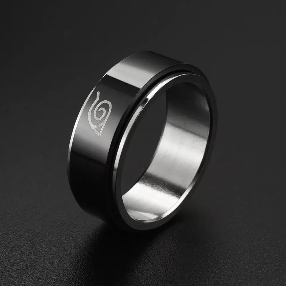 Dark Konoha Titanium Ring
