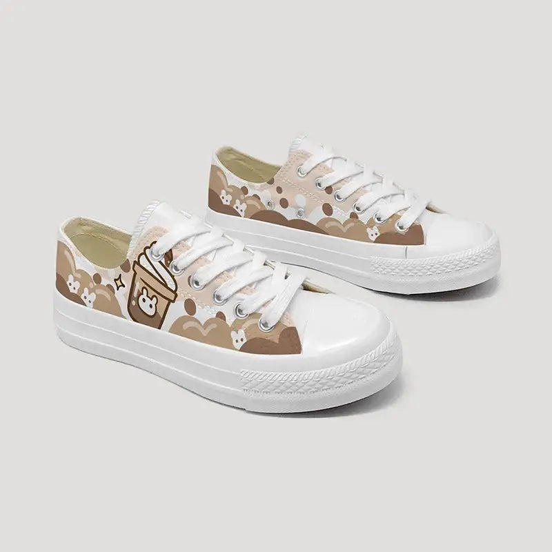 Canvas Boba Bunny Anime Shoes
