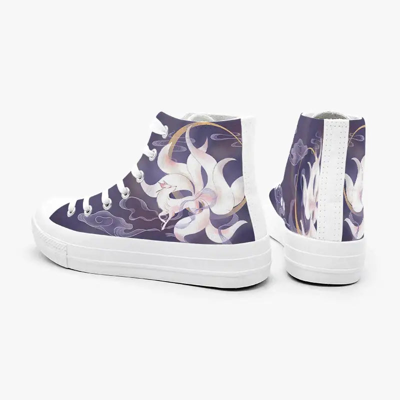 Canvas Nine Tail Fox Anime Shoes