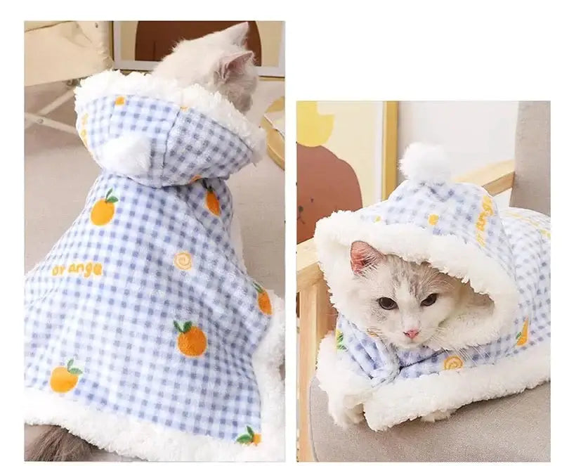 Kawaii Winter Cat Cloak
