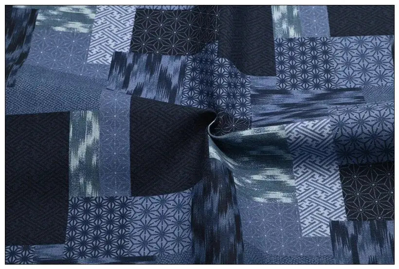 Navy Asanoha Fusion Furoshiki