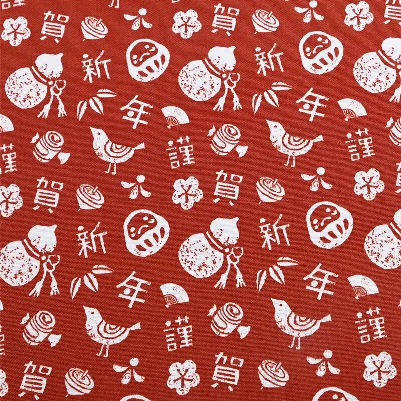 Traditional Daruma Red Furoshiki
