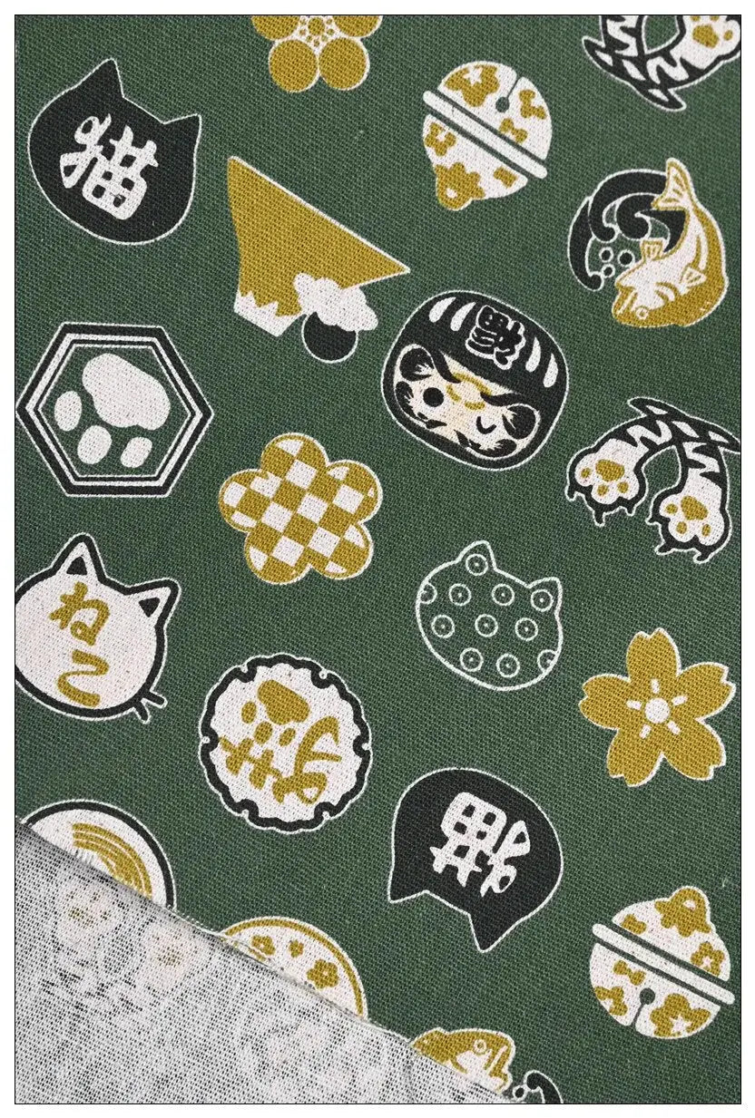 Traditional Lucky Charms Green Furoshiki