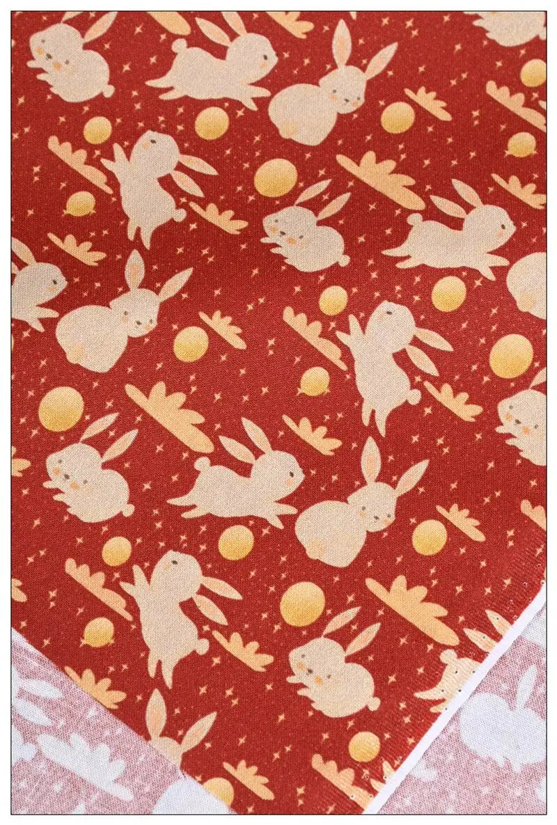 Celestial Bunnies Red Furoshiki