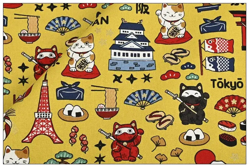 Japan Culture Yellow Furoshiki