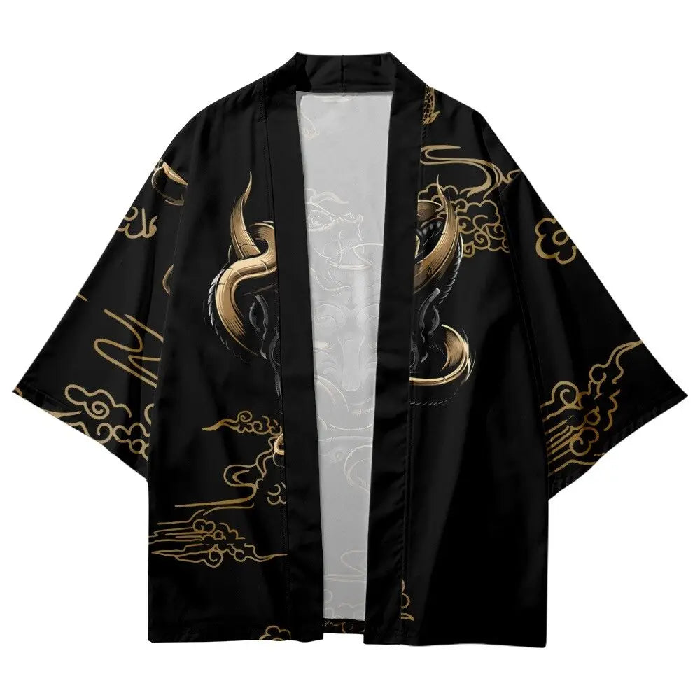 Golden Oni Demon Snake Haori