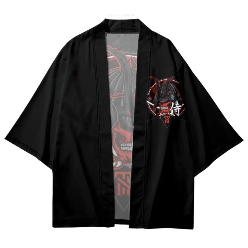 Red Samurai Skull Haori