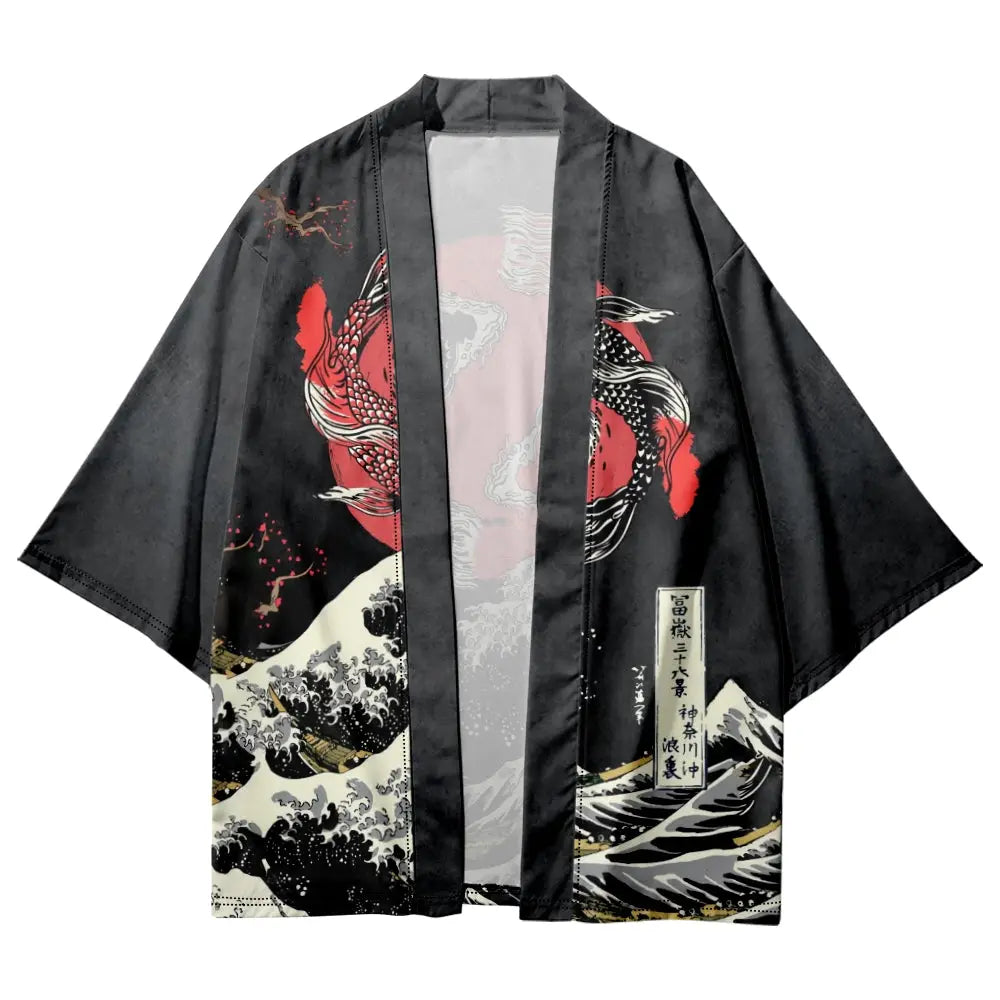 Great Wave Koi Fishes Haori