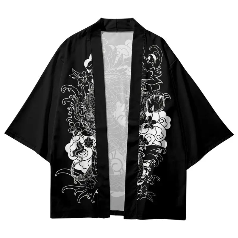 Black Dragon Smoke Haori