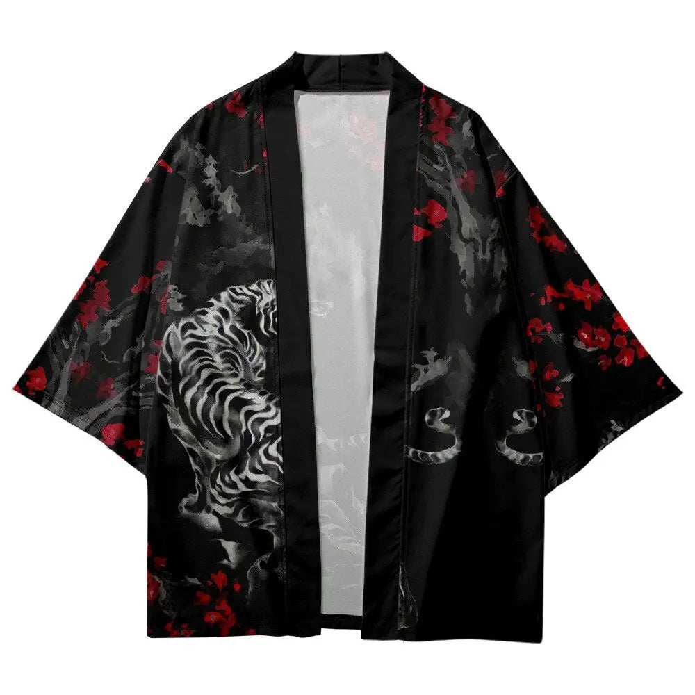 White Tiger Red Cherry Haori