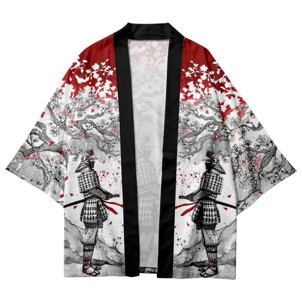 Samurai White Sakura Haori