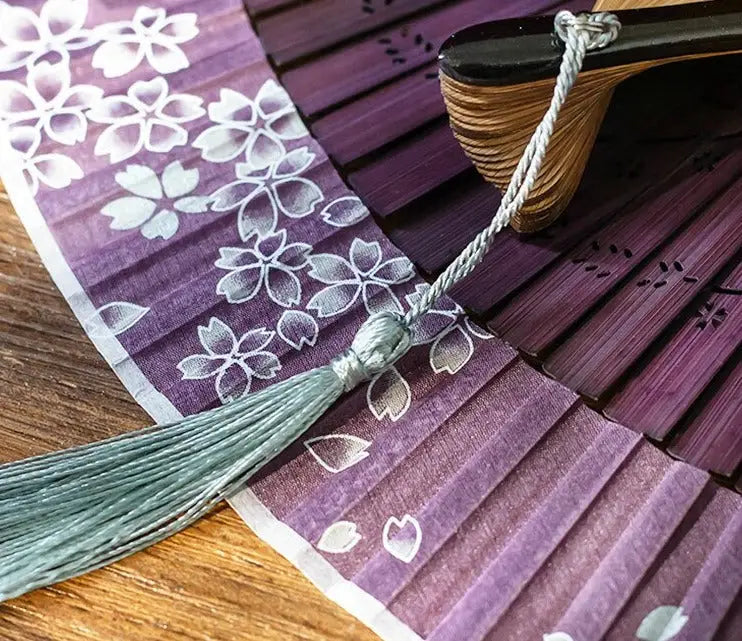 Sakura Amethyst Hand Fan