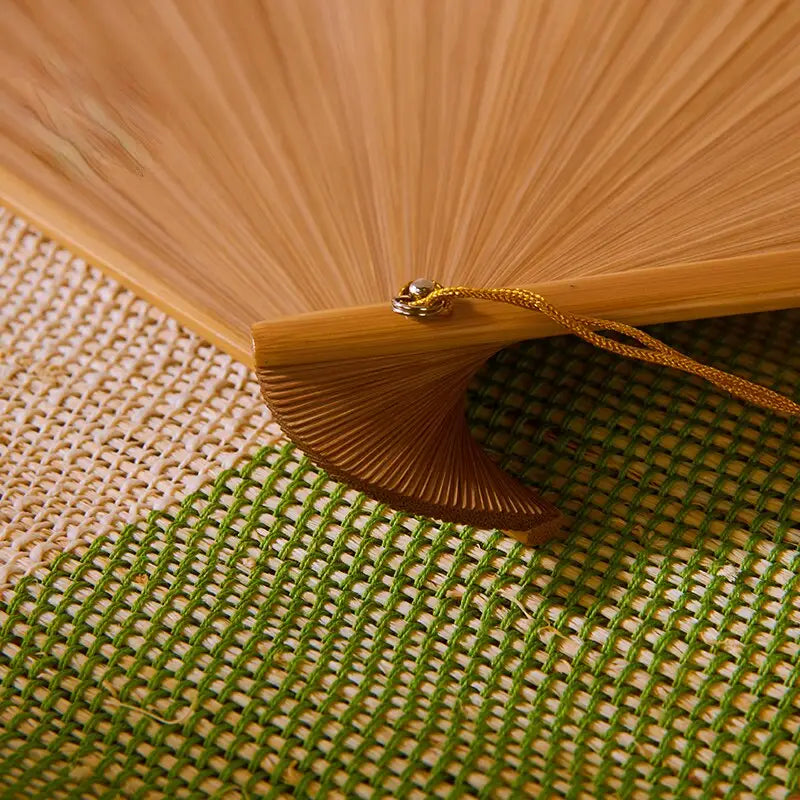 Beige Bamboo Hand Fan