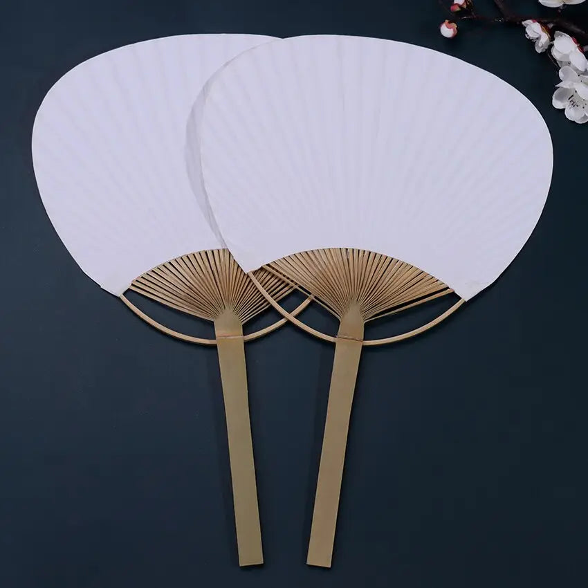 White Uchiwa Hand Fan