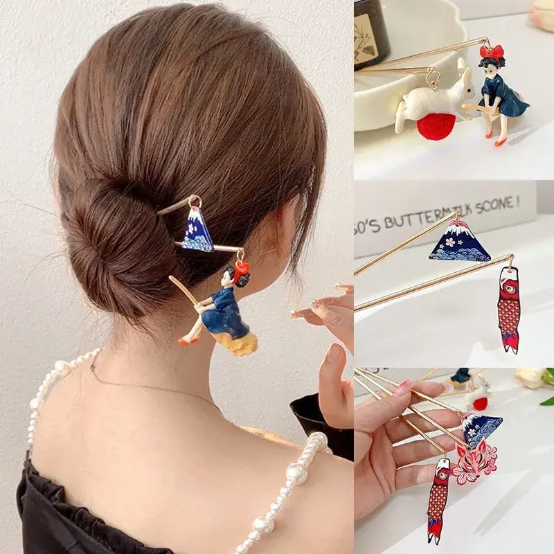 Koi Streamer Retro Hair Pin