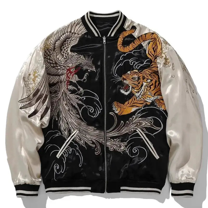 Beige Spirit of the Phoenix Sukajan Jacket