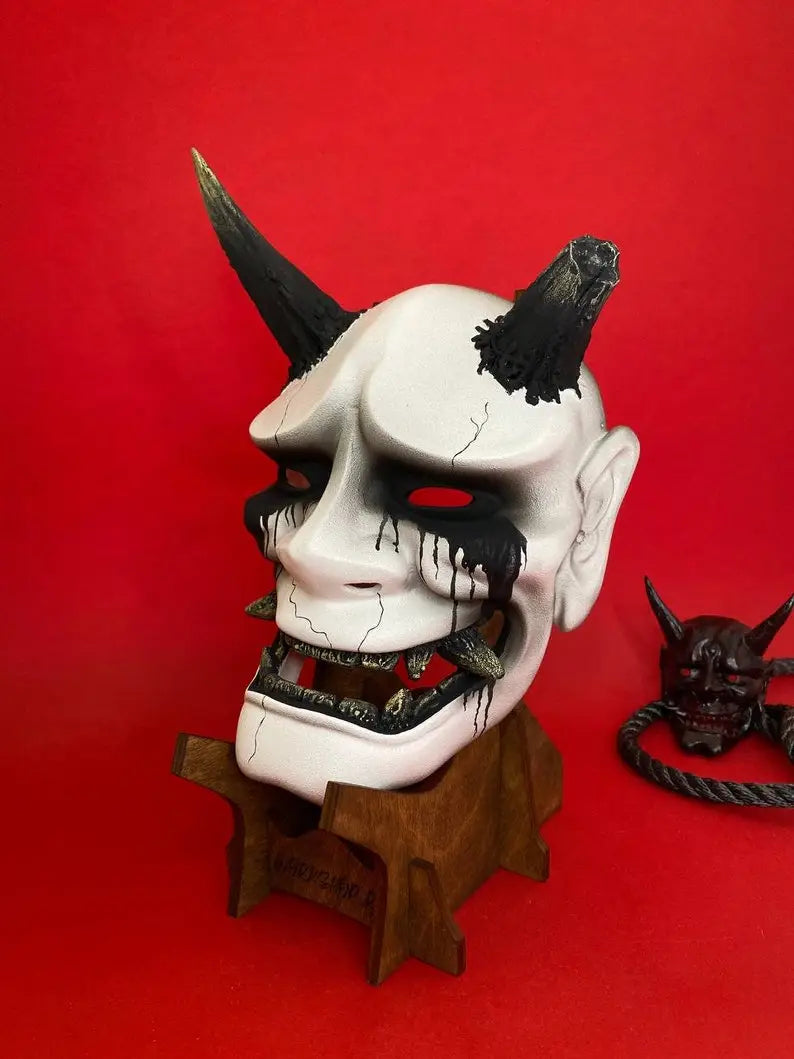 Crying White Hannya Demon Mask