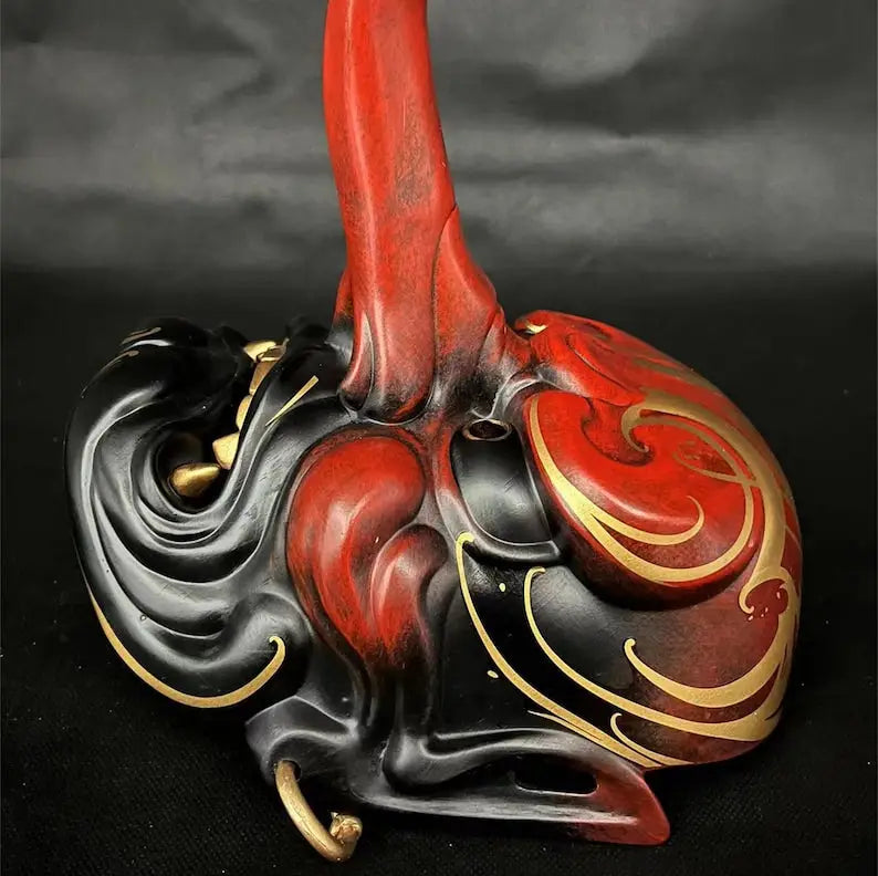 Gold Ornated Tengu Mask