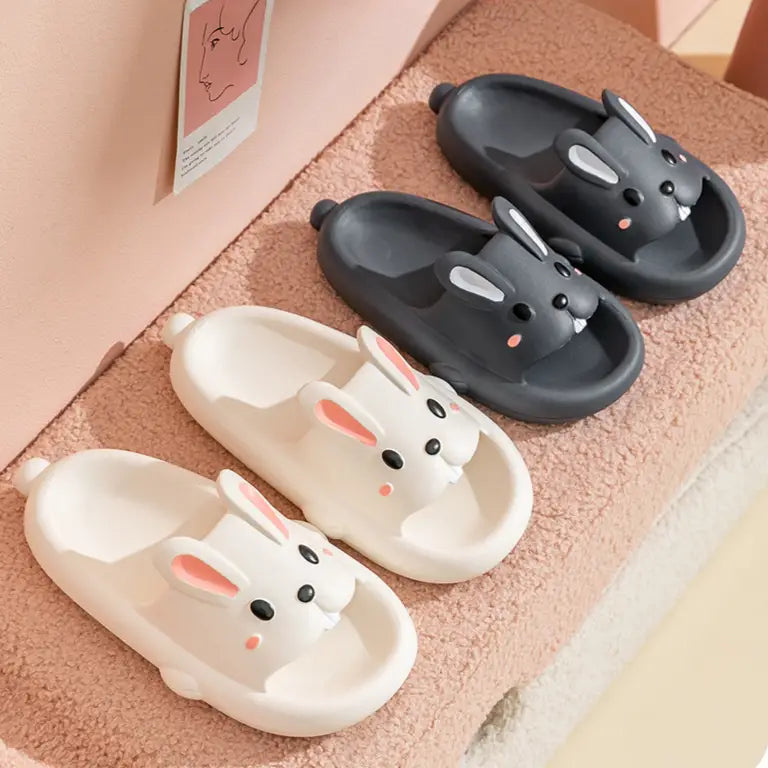 White Cute Bunny Teeth Kawaii Slippers