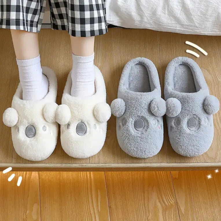 Comfy Gray Koala Kawaii Slippers