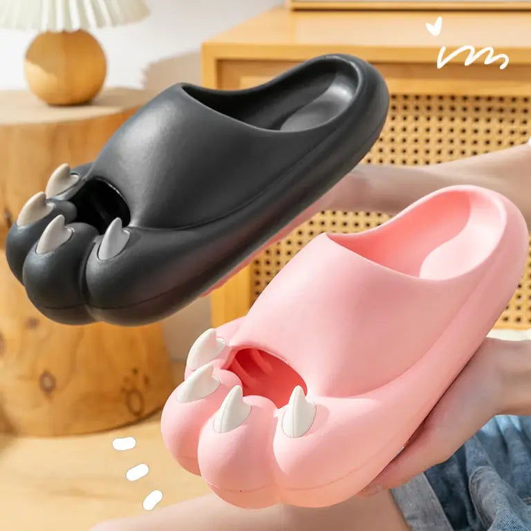 Cute Pink Kitty Claws Kawaii Slippers