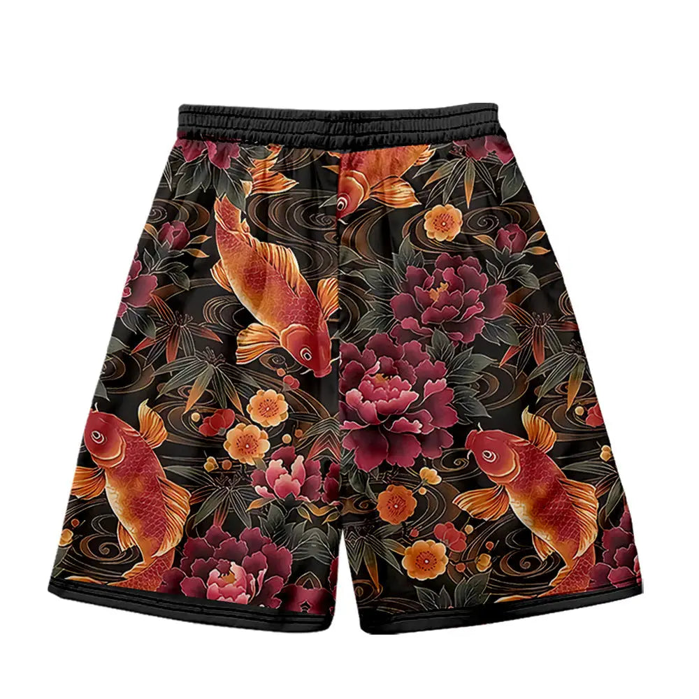 Koi Fish Lotus Shorts JAPAN BOX