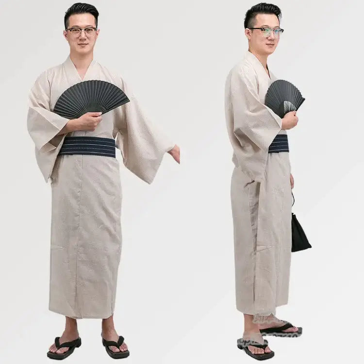 Beige Men’s Yukata