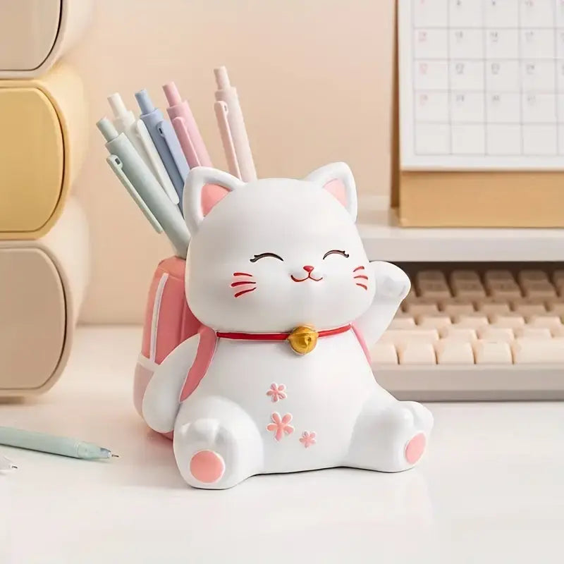 Cat pencil discount holder
