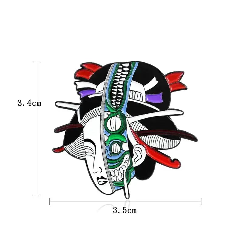 Cyborgeisha Enamel Pin