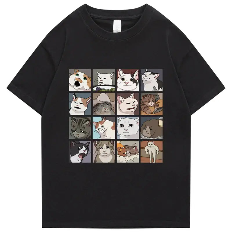 Funny Cat Meme Mosaic T-Shirt