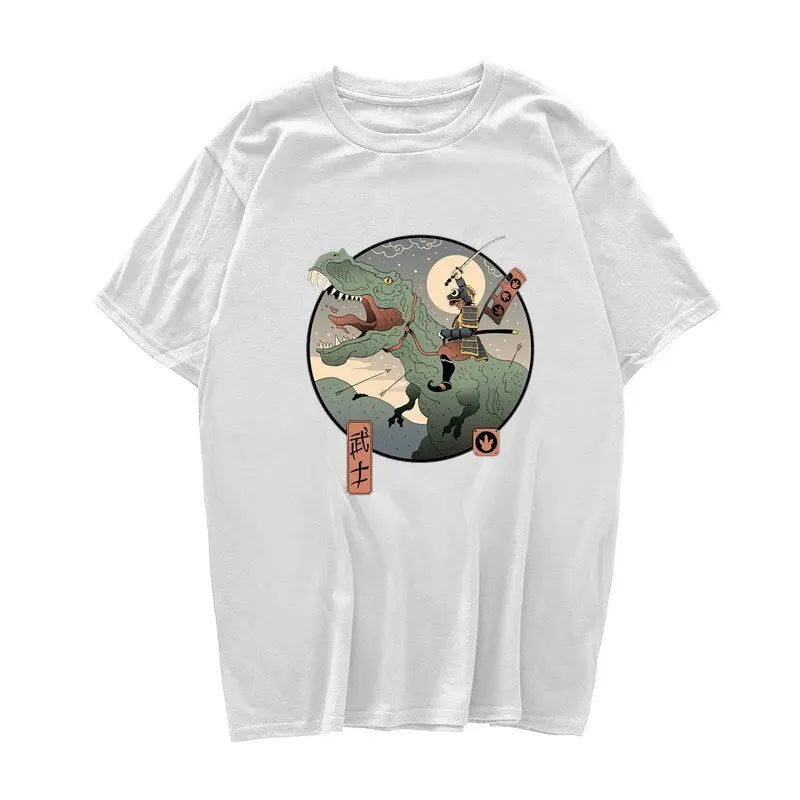 Samurai T-Rex Battle T-Shirt