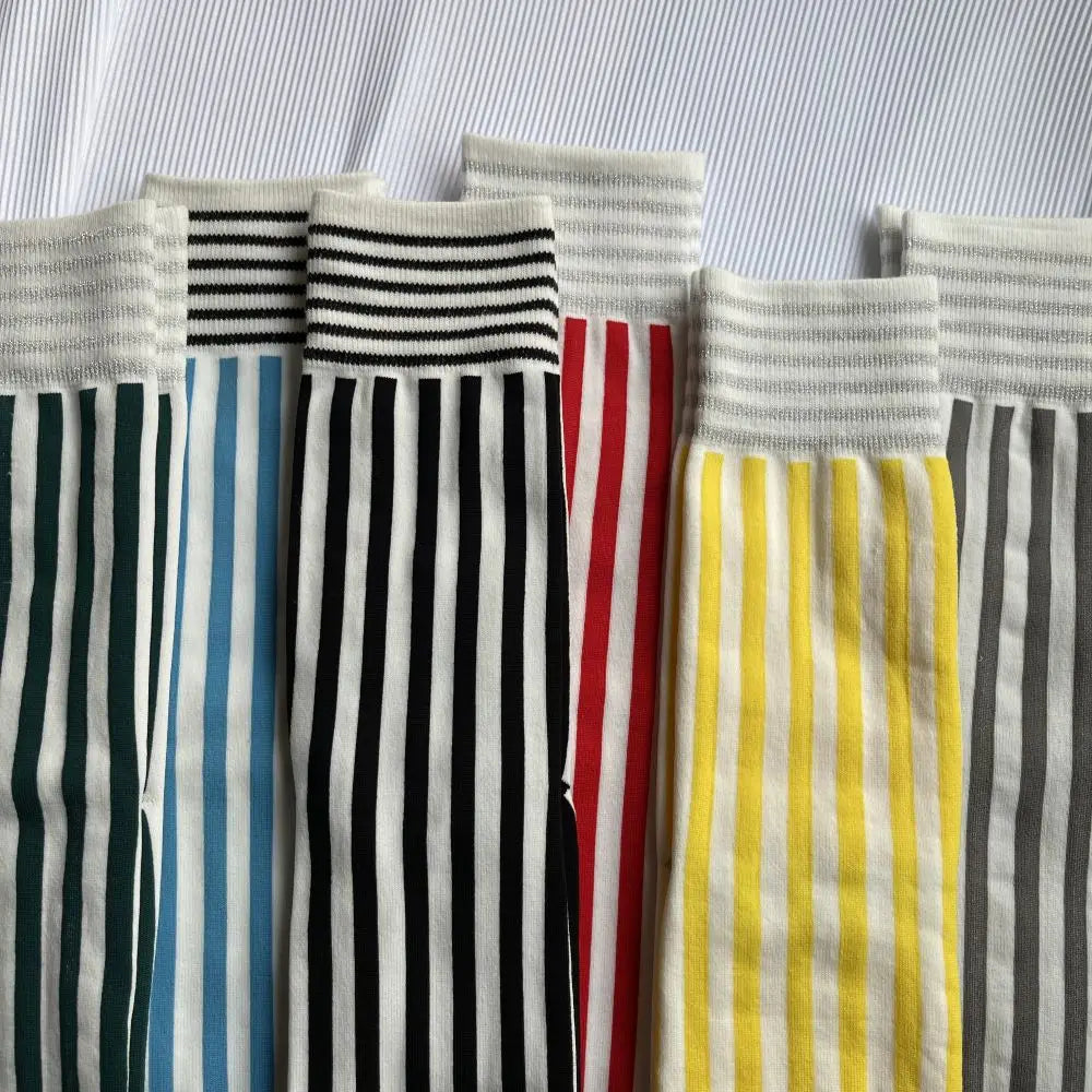 Navy Stripes White Toes Tabi Socks