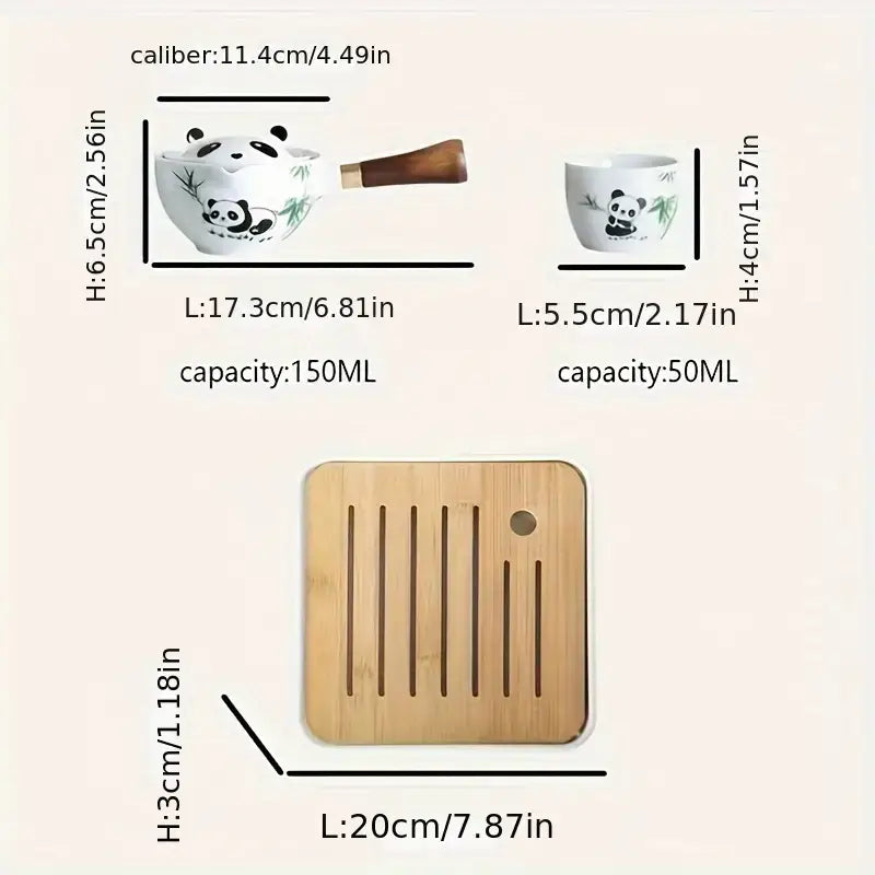 Panda Family Teapot Set