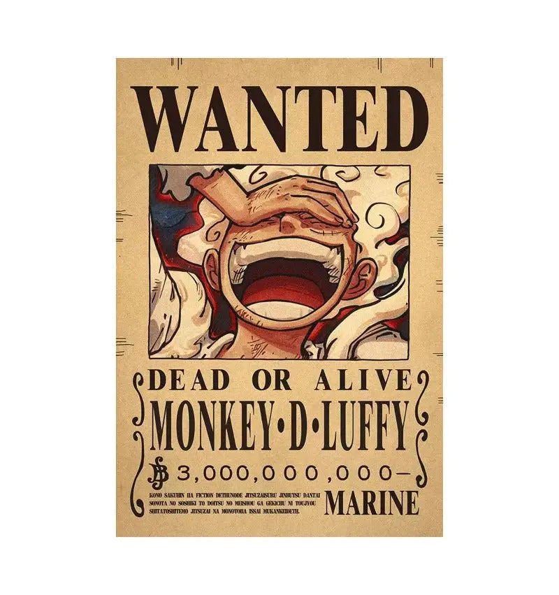 displate luffy gear 5 Classic Luffy Gear 5 Wanted Poster β πΉ JAPAN BOX