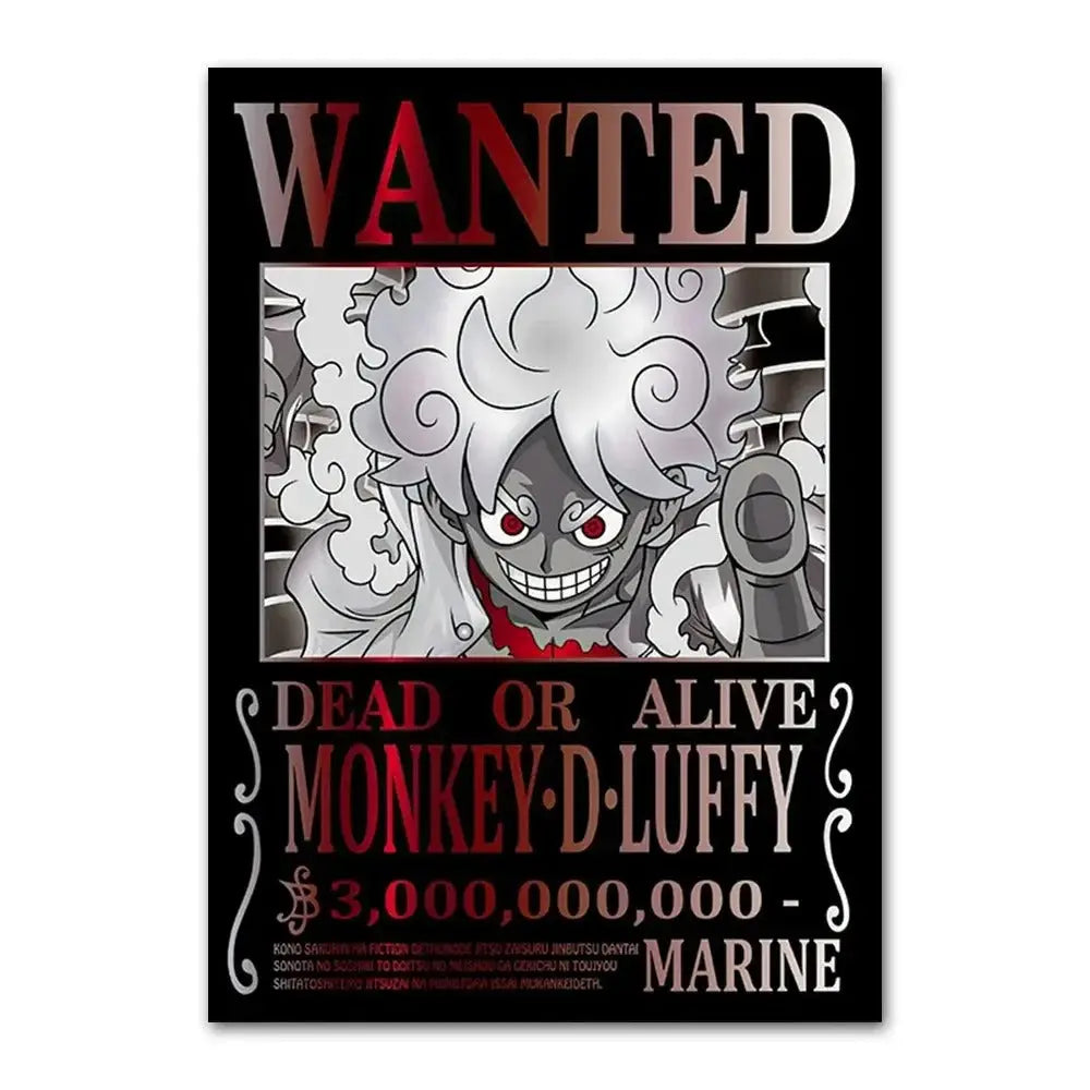 luffy gear 5 poster New HD Luffy Gear 5 Wanted Poster β πΉ JAPAN BOX