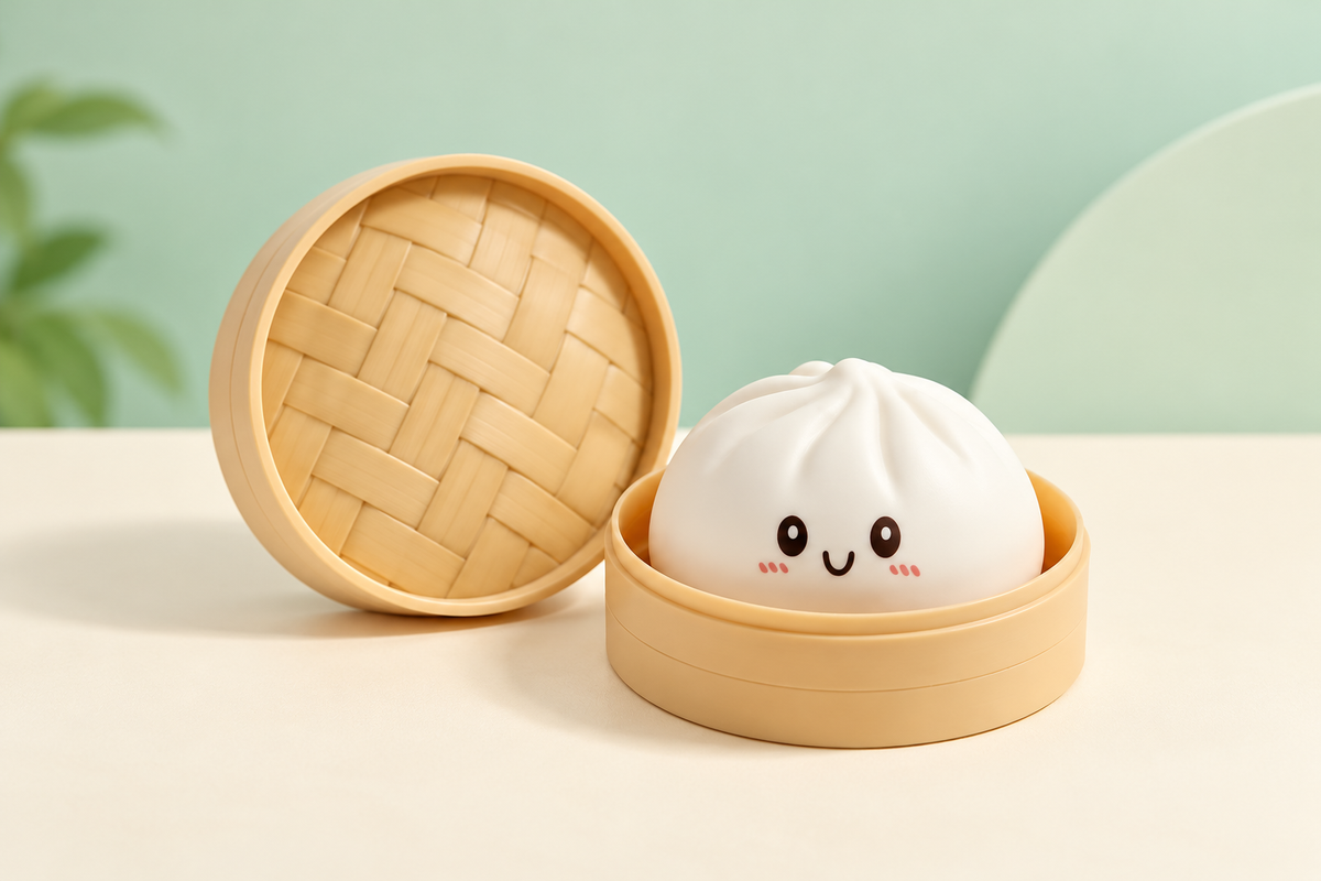 White Pastel Dumpling Squishy, additional product view 4