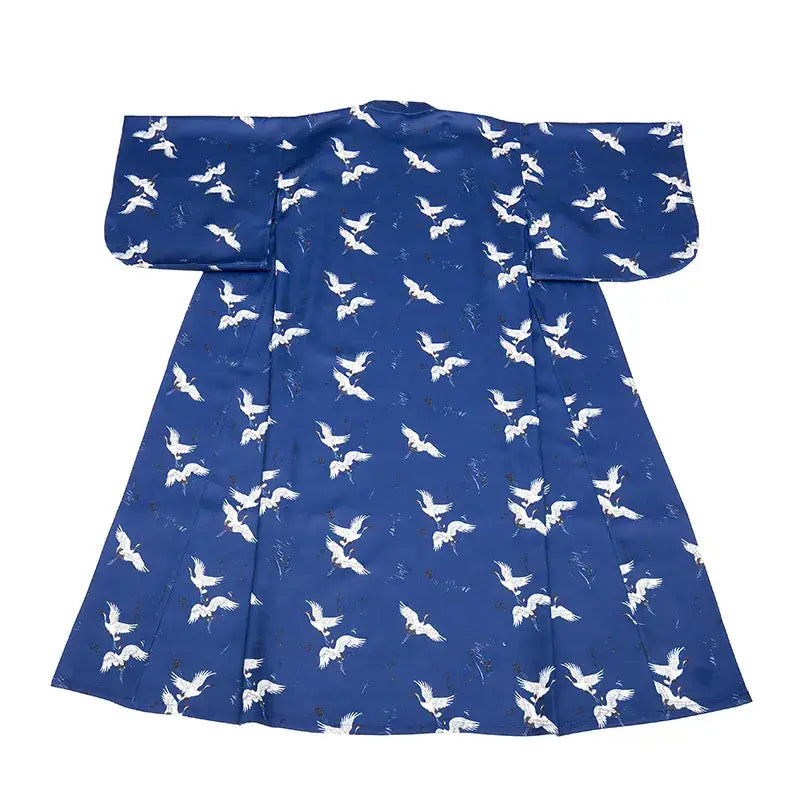 White Crane Blue Women’s Kimono