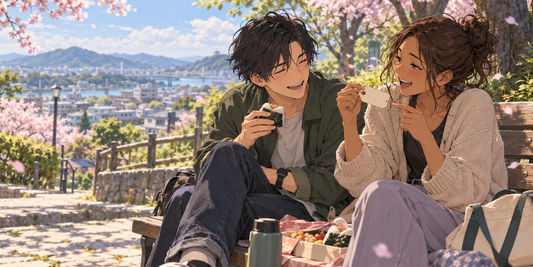 Two adult friends share snacks in a park, illustrating the warm and familiar feel a nickname can carry.