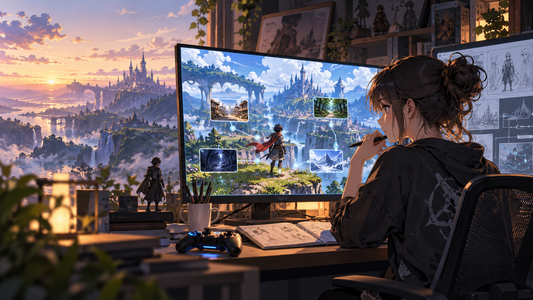 A game designer builds an original fantasy world inspired by anime storytelling
