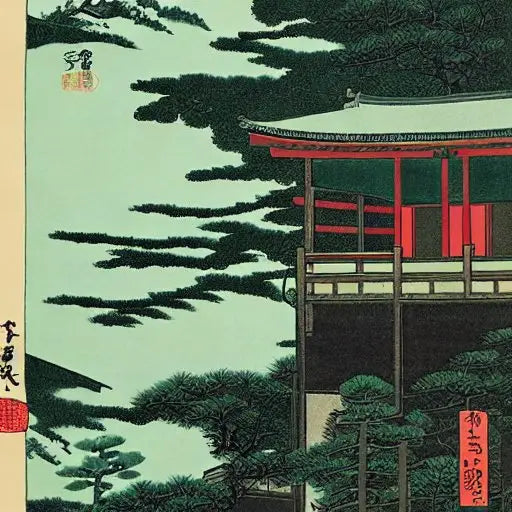 Meisho-e giapponese: esplorare l&#39;arte dei luoghi famosi