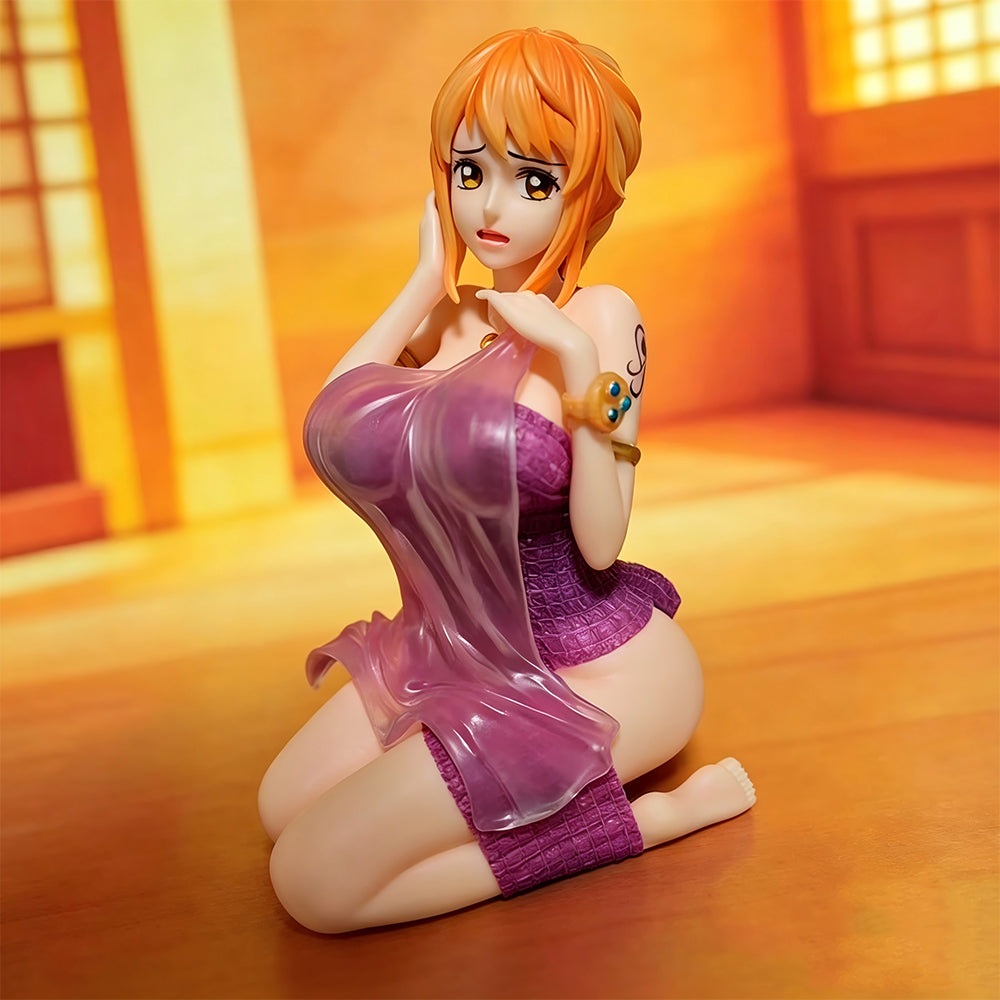 Sitting Nami figure from the Zou Arc, front view