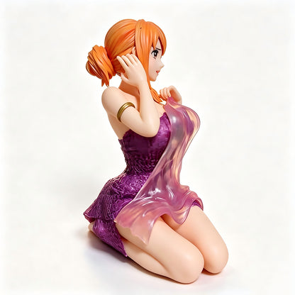Sitting Nami figure from the Zou Arc, white background