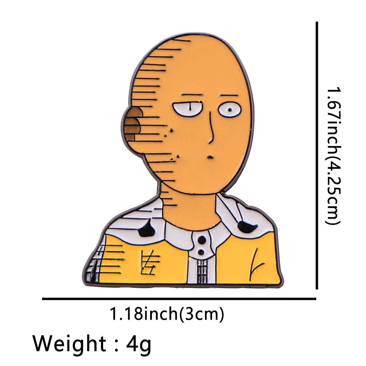 Retro Saitama Anime Pin