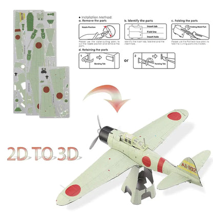 Mitsubishi A6M Zero 3D Metal Puzzle