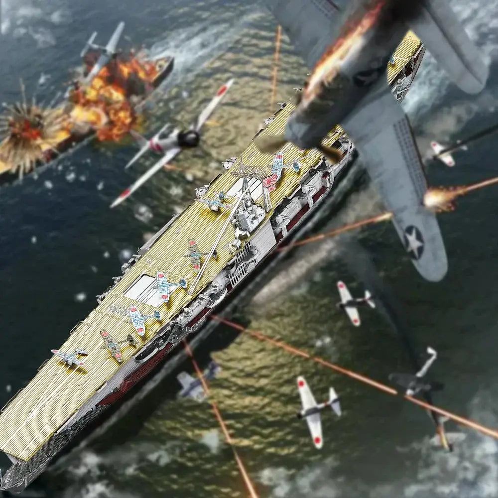 Rompecabezas de metal 3D del portaaviones Akagi